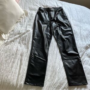 Abercrombie & Fitch Vegan Leather Pants in Curve Love Long